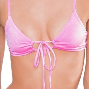 Pink one one swim top